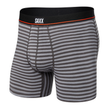 SAXX NON-STOP STRETCH COTTON BOXER BRIEF FLY - HIKER STRIPE GREY