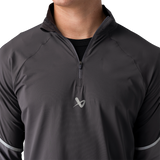 BAUER S26 GOLF LIGHTWEIGHT KNIT QUARTER ZIP - GREY