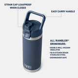 YETI RAMBLER 18OZ STRAW BOTTLE - SEAVIEW