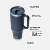 YETI 40OZ RAMBLER TRAVEL STRAW MUG