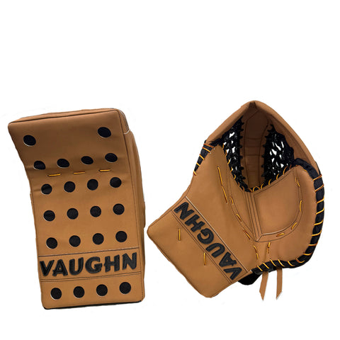 VAUGHN SLR4 PRO CARBON VINTAGE  SENIOR GOALIE CATCHER & BLOCKER SET - 70 DEGREE