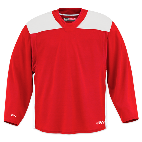 GAMEWEAR GW6500 PROFIT JUNIOR PRACTICE JERSEY - RED/WHITE