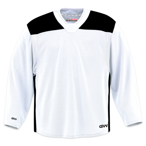 GAMEWEAR GW6500 PROFIT JUNIOR PRACTICE JERSEY - WHITE/BLACK
