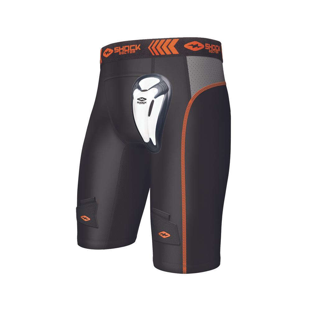 SHOCK DOCTOR BOYS COMPRESSION JOCK SHORT W BIO FLEX CUP