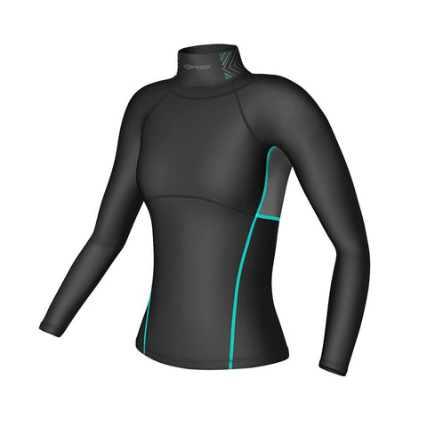 SHOCK DOCTOR L/SL GIRLS COMPRESSION NECKGUARD SHIRT