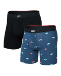 SAXX VIBE XTRA BOXER BRIEF FLY 2PK - LETS GET KRAKEN/BLACK