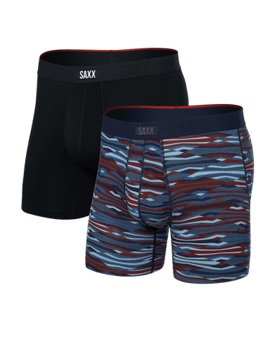 SAXX VIBE XTRA BOXER BRIEF FLY 2PK - ROUGH TERRAIN/BLACK