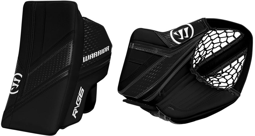 Blocker Set WARRIOR RITUAL G6 E+ INTERMEDIATE GOALIE CATCHER & BLOCKER SET *CLEARA ...