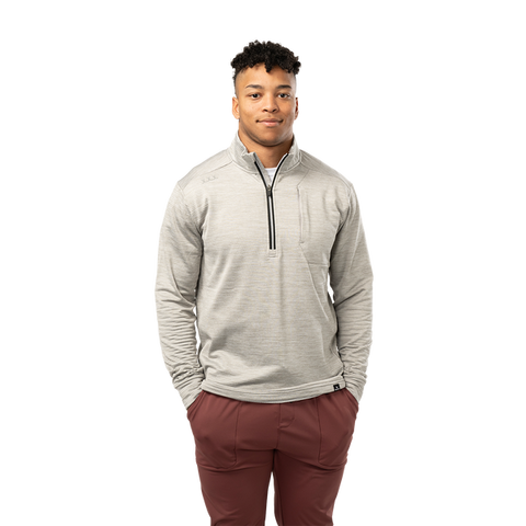BAUER FLC TEXTURED HALF ZIP SR - GREY
