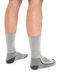 ICEBREAKER MENS HIKE+ LIGHT CREW SOCK - BLIZZARD HEATHER