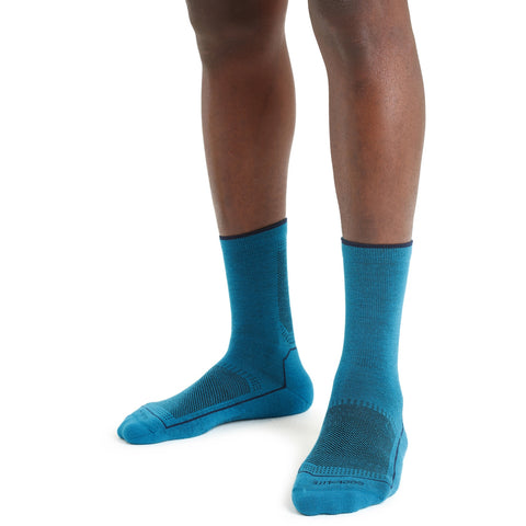 ICEBREAKER MENS HIKE 3 QUARTER SOCK - GEO BLUE