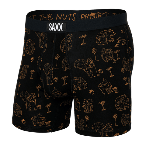 SAXX ULTRA BOXER BRIEF - PROTECT THE NUTS-BLACK