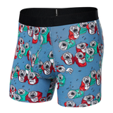 SAXX DROP TEMP BOXER BRIEF FLY - BEER CAN CHOIR - SLATE