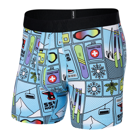 SAXX DROP TEMP BOXER BRIEF FLY - SEASON PASS - LIGHT BLUE