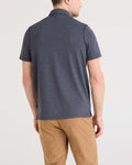 SAXX DROPTEMP ALL DAY COOLING POLO SHIRT - TURBULENCE HEATHER