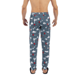 SAXX DROPTEMP COOL SLEEP PANT - SMOKIN 'IN BED-STONE BLUE