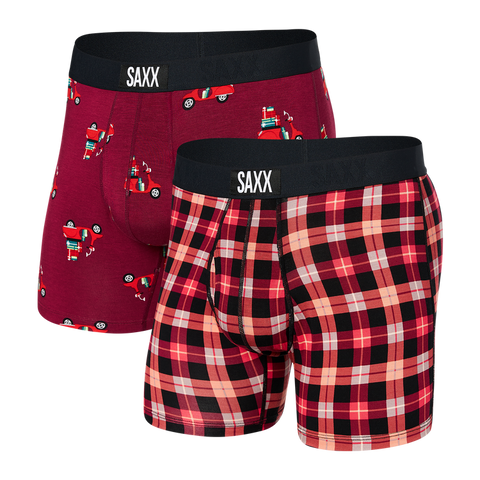 SAXX ULTRA BOXER BRIEF 2PK - SPECIAL DELIVERY/MERRY BRIGHT