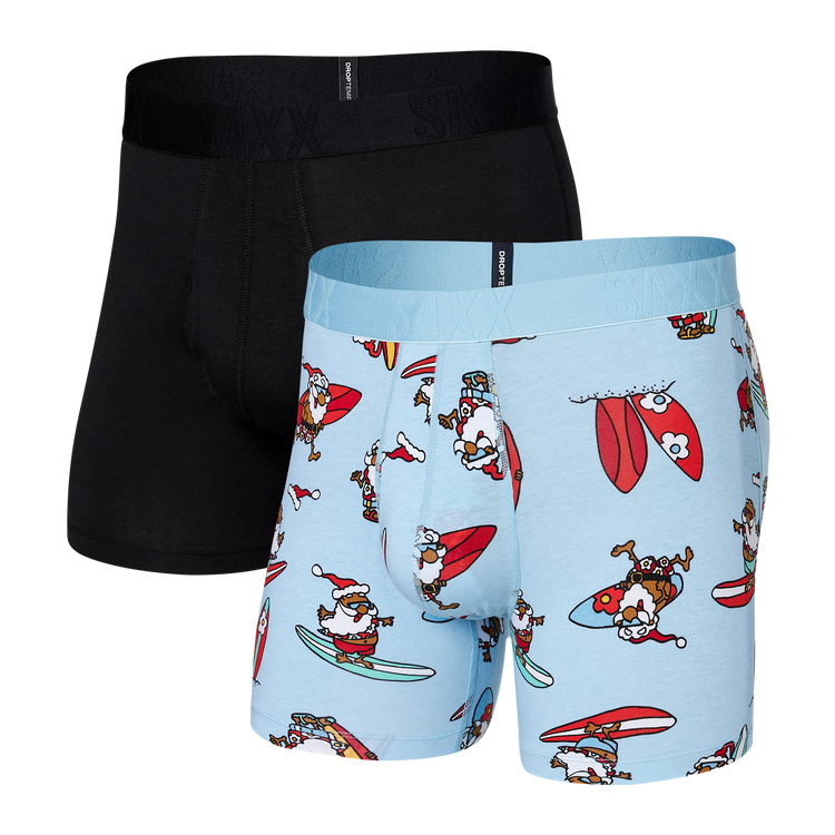 SAXX DROP TEMP BOXER BRIEF FLY 2PK - SURF'S UP/BLACK – Just Hockey Toronto