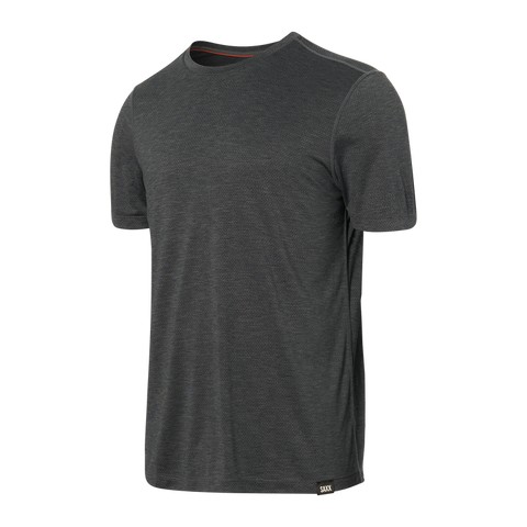 SAXX ALL DAY AERATOR SHORT SLEEVE FADED BLACK HEATHER TEE