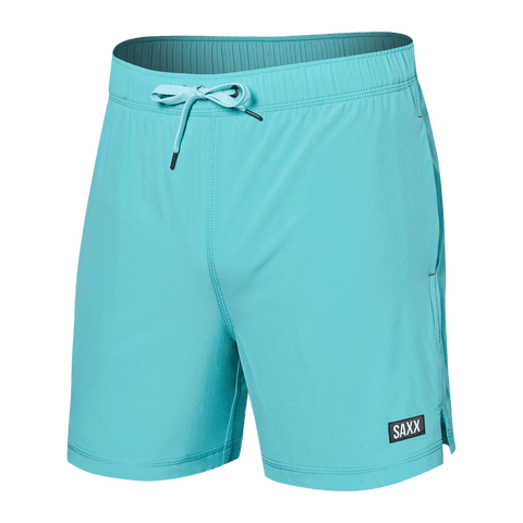 SAXX OH BUOY 2N1 VOLLEY 5" SWIM SHORTS - TURQUOISE