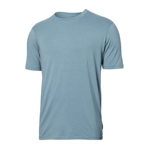 SAXX DROPTEMP COOLING COTTON T-SHIRT - CLAY BLUE