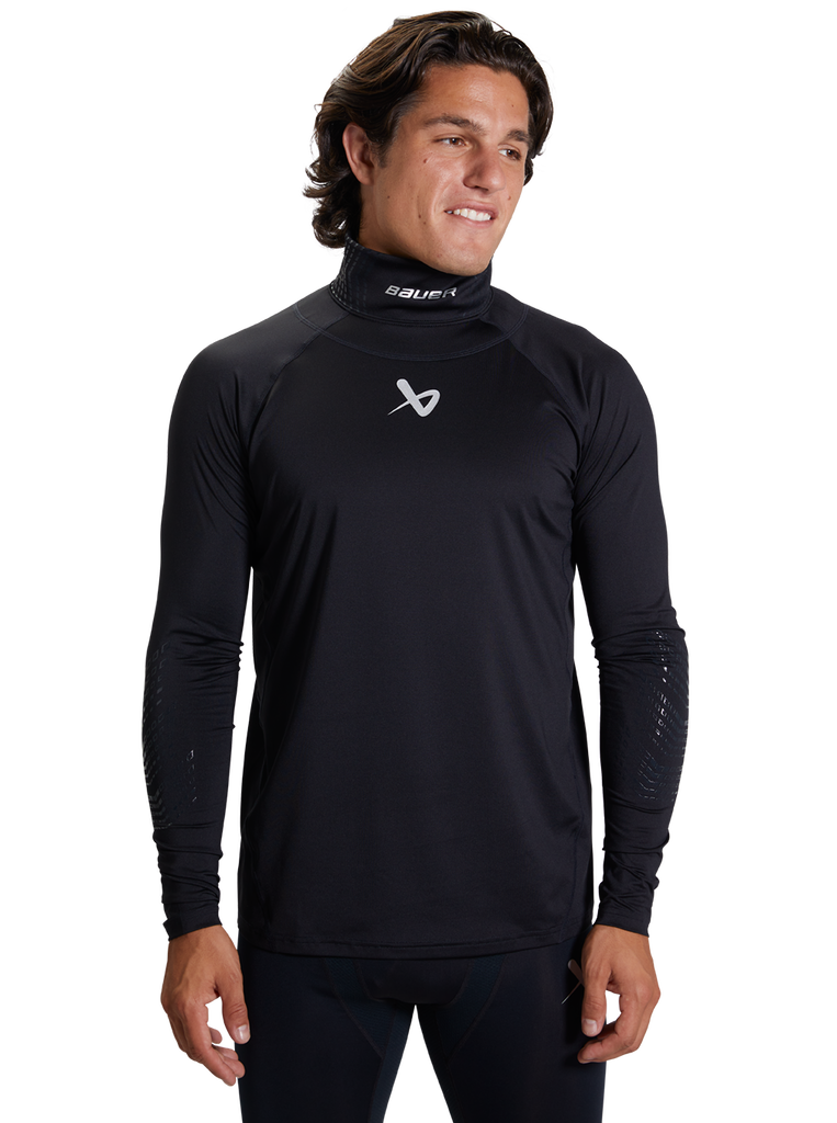 BAUER S22 L/SL SENIOR NECKGUARD COMPRESSION SHIRT – Just Hockey