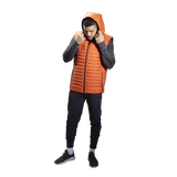 BAUER FLEECE HOODED PUFFER VEST - CAYENNE