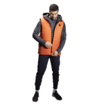 BAUER FLEECE HOODED PUFFER VEST - CAYENNE