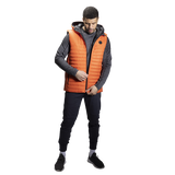 BAUER FLEECE HOODED PUFFER VEST - CAYENNE