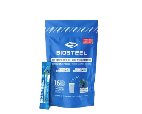 MÉLANGE POUR BOISSONS SPORTIVES HYDRATATION BIOSTEEL - PACK DE 16 