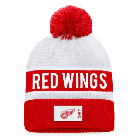 FANATICS PRO RINK CUFFED POM KNIT TOQUE - DETROIT