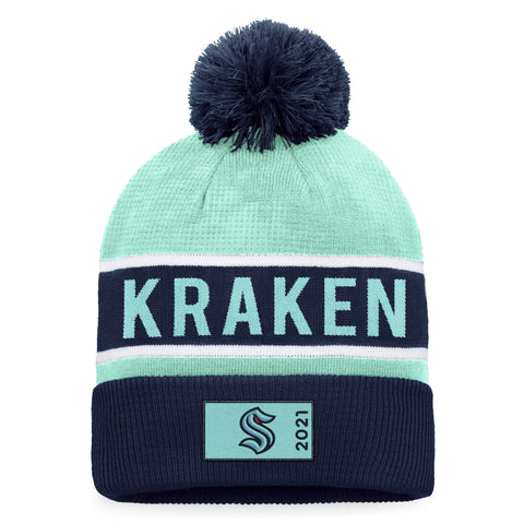 FANATICS PRO RINK CUFFED POM KNIT TOQUE - SEATTLE