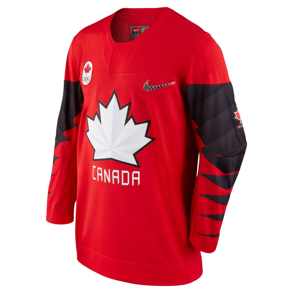 NIKE 2018 MAILLOT DE HOCKEY DE L'ÉQUIPE OLYMPIQUE DU CANADA HOMMES