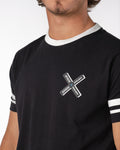 BAUER/22FRESH BLACK RINGER SENIOR T-SHIRT