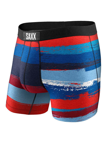 SAXX VIBE BLUE PAINT CAN STRIPE BOXER BRIEF