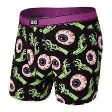 SAXX DAYTRIPPER GREEN ZOMBIE APOCALYPSE BOXER MOUCHE