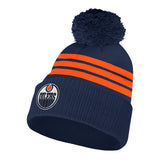 TUQUE EN MAILLE AVEC POMPON ADIDAS OILERS D'EDMONTON