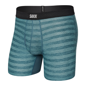 SAXX HOT SHOT BOXER BRIEF W/FLY - WASHED TEAL HEATHER