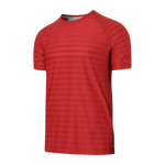 SAXX SHORT SLEEVE HOT SHOT CREW SHIRT - RED HEATHER