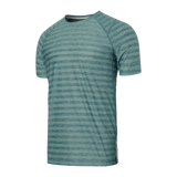 CHEMISE À MANCHES COURTES SAXX HOT SHOT CREW - WASHED TEAL HEATHER