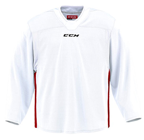 CCM 6000 SENIOR PRACTICE JERSEY - WHITE/RED