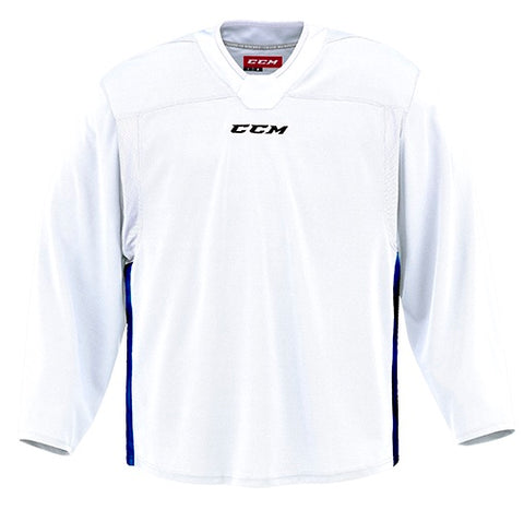 MAILLOT D'ENTRAÎNEMENT JUNIOR CCM 6000 BLANC/MARINE