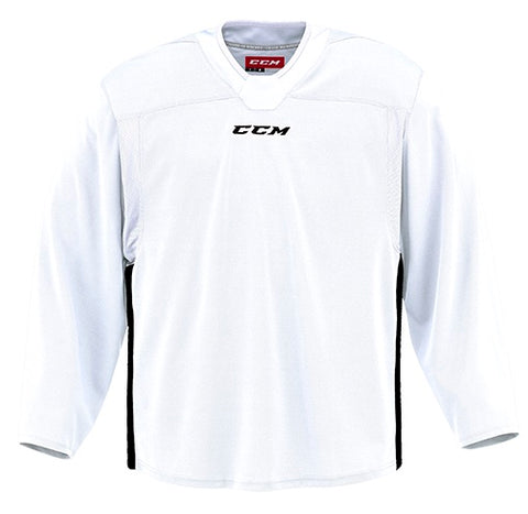 CCM 6000 JUNIOR PRACTICE JERSEY - WHITE/BLACK