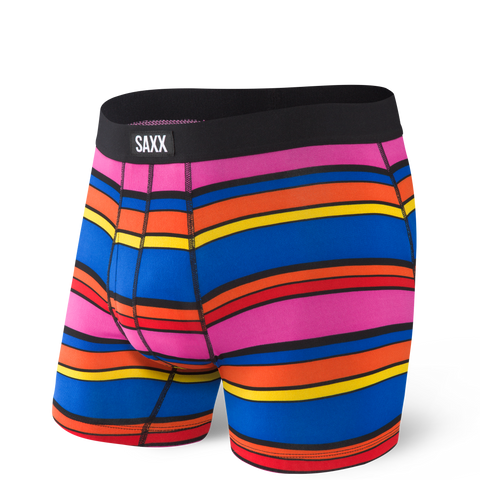 SAXX DAYTRIPPER BLUE SPORTCORE STRIPER  BOXER BREIF FLY