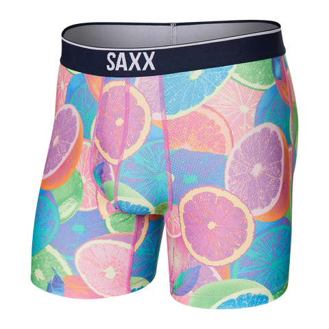 SAXX VOLT BREATHABLE MESH SOLAR CITRUS BOXER BRIEF