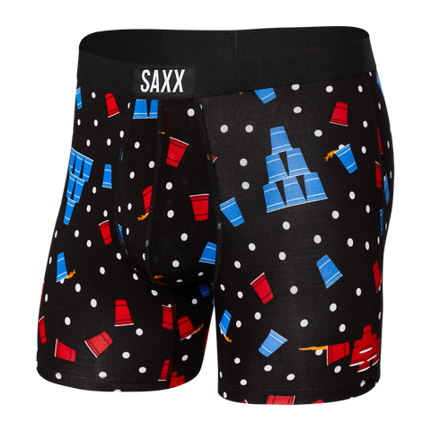 SAXX VIBE BLACK BEER CHAMPS BOXER BRIEF