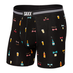 SAXX VIBE BLACK BOWTIES N BOOZE BOXER BRIEF