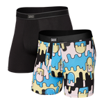 SAXX DAYTRIPPER 2PK MELT/NOIR BOXER MOUCHE