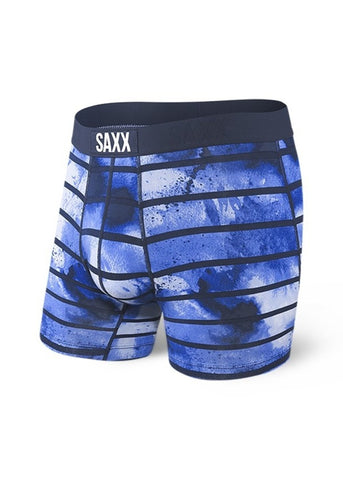 SAXX VIBE NAVY TIE DRYE STRIPE BOXER BRIEF