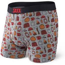 SAXX ULTRA GREY HEATHER LUMBER BOXER BRIEF